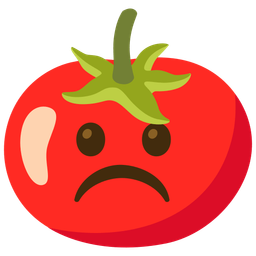 tomato and frowning face