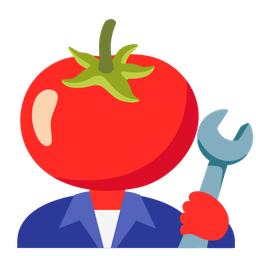 tomato and hammer and wrench