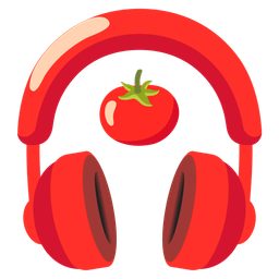 tomato and headphone