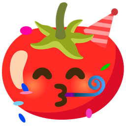 tomato and partying face