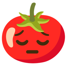 tomato and pensive face