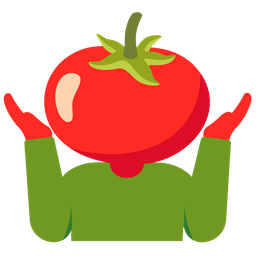tomato and person shrugging