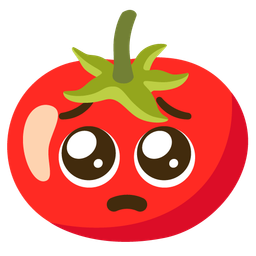 tomato and pleading face