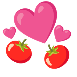 tomato and revolving hearts