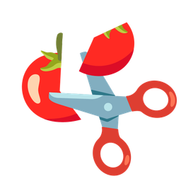 tomato and scissors