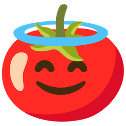 Tomato and Smiling face with halo