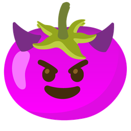 tomato and smiling face with horns