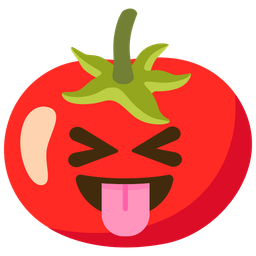 Tomato and Squinting face with tongue
