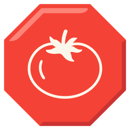 tomato and stop sign