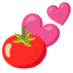 tomato and two hearts
