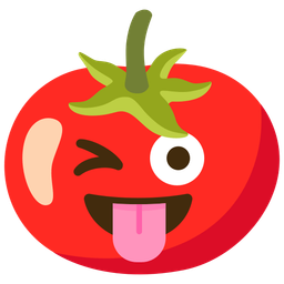 Tomato and Winking face with tongue