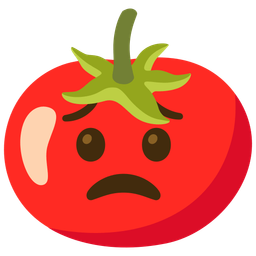 tomato and worried face