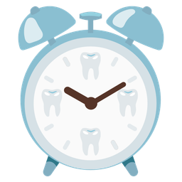 tooth and alarm clock