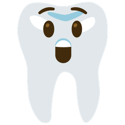 tooth and astonished face