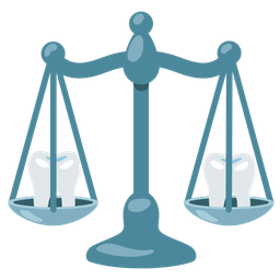 tooth and balance scale