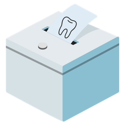 tooth and ballot box with ballot