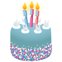 tooth and birthday cake