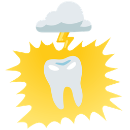 tooth and cloud with lightning