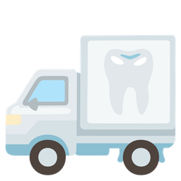 tooth and delivery truck