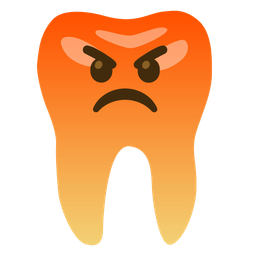tooth and enraged face