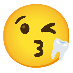 Tooth and Face blowing a kiss