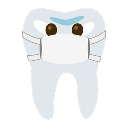 tooth and face with medical mask