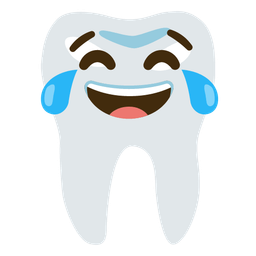 Tooth and Face with tears of joy