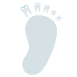 tooth and footprints