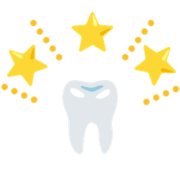 tooth and glowing star