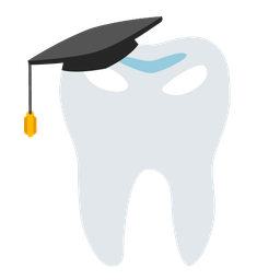 tooth and graduation cap