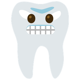 tooth and grimacing face