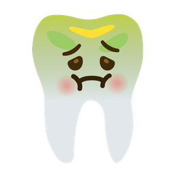 tooth and nauseated face