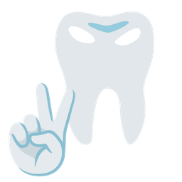 tooth and peace symbol