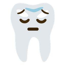 tooth and pensive face