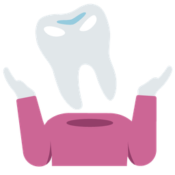 tooth and person shrugging