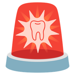 tooth and police car light