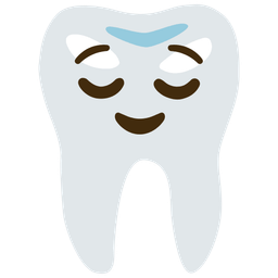 tooth and relieved face