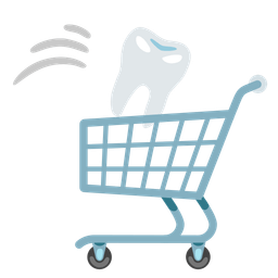 tooth and shopping cart