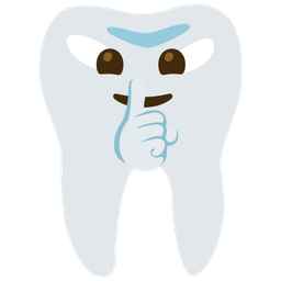 tooth and shushing face