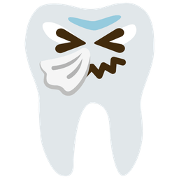 tooth and sneezing face