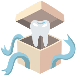 tooth and wrapped gift