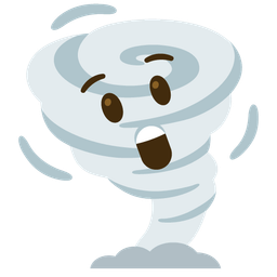 tornado and astonished face