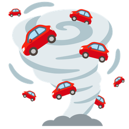 tornado and automobile