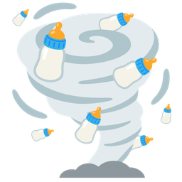 tornado and baby bottle