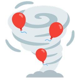 tornado and balloon