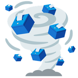 tornado and ballot box with ballot