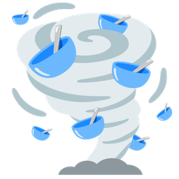tornado and bowl with spoon