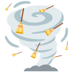 tornado and broom