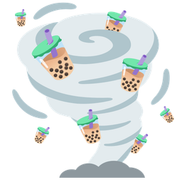 tornado and bubble tea