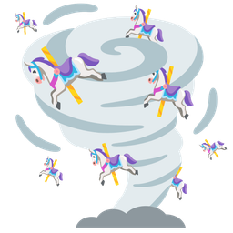 tornado and carousel horse